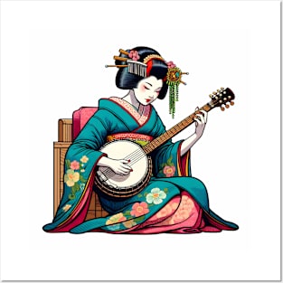 Banjo geisha Posters and Art